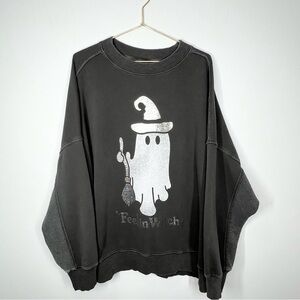Aerie Big Chill Halloween Ghost Feelin Witchy Oversized Sweatshirt XL
